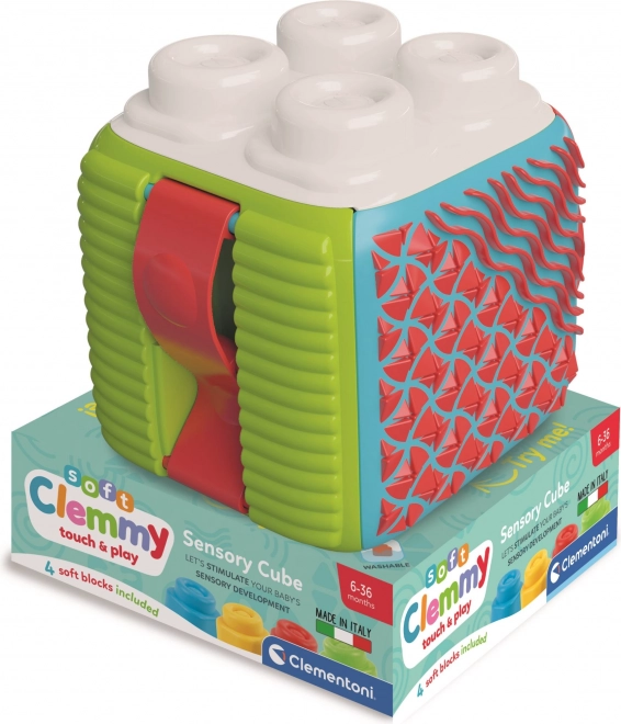 Clementoni Clemmy sensorisk aktiv terning med bløde klodser