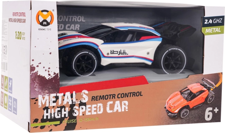 Metal RC-bil 1:20 Speed – Hvid