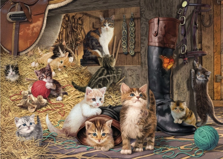 Puslespil Mystiske katte 1000 brikker Secret Collection