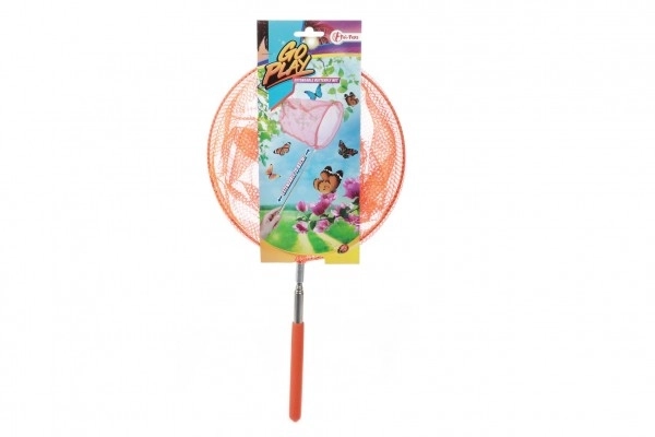 Teleskopisk insektnet metal/stof 65cm diameter 20cm 4 farver
