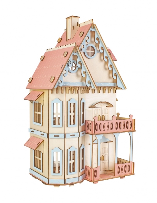 Woodcraft Træ 3D-puslespil Gotisk villa