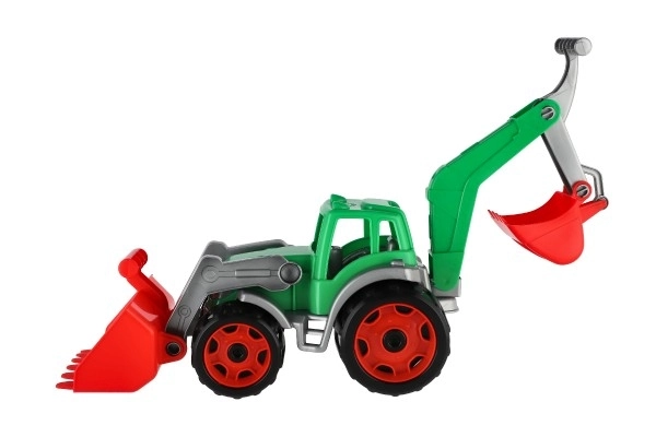 Traktor med skovl og gravemaskine