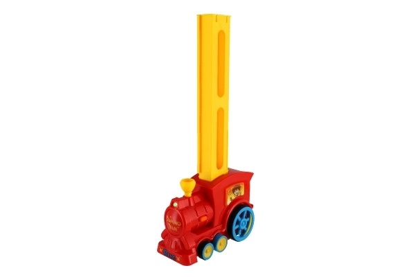 Lokomotiv/Tog domino stilleset plast 16cm med batteri med lyd og lys i kassen 33x23,5x8cm