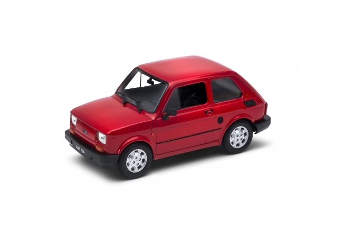 Modelbil Welly Fiat 126p Maluch 1:21 rød