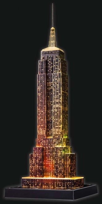 RAVENSBURGER Lysende 3D puslespil Natversion Empire State Building 216 brikker