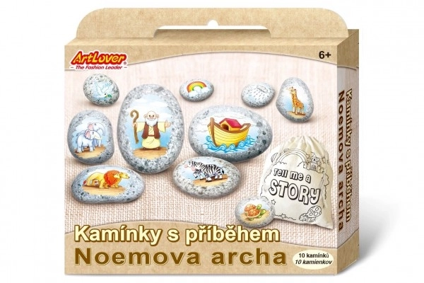 Sten med historie og klistermærker - Noas ark