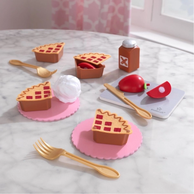 KidKraft Create & Cook æbletærte – træsæt til madlavning for børn