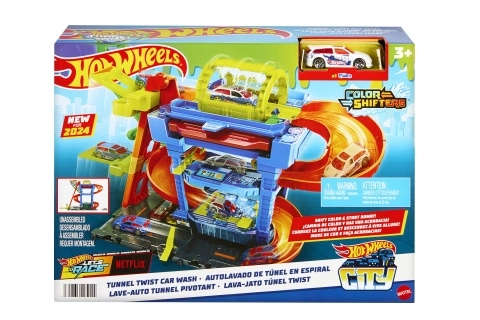 Bilvask Hot Wheels City Color Shifters med roterende tunnel