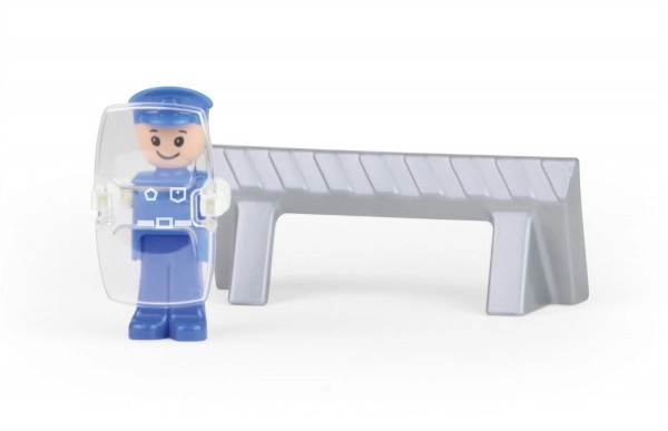 Politifigur og trafikafspærring