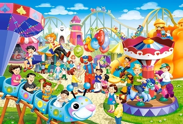 Puzzle Forlystelsespark MAXI 40 brikker