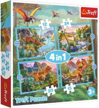 Trefl puslespil 4 i 1 Enestående dinosaurer