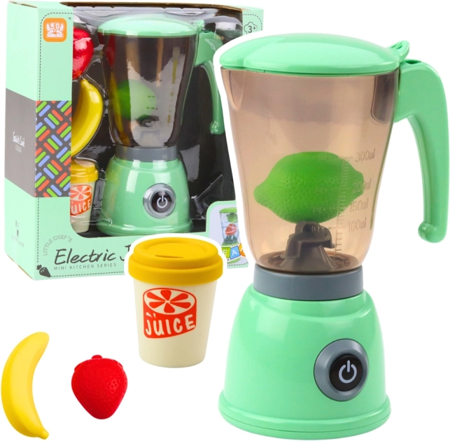 Børne Elektrisk Blender Med Frugt Og Kop - Grøn
