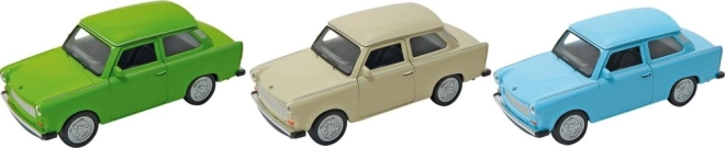 Trabant 601 træklegetøjsbil beige