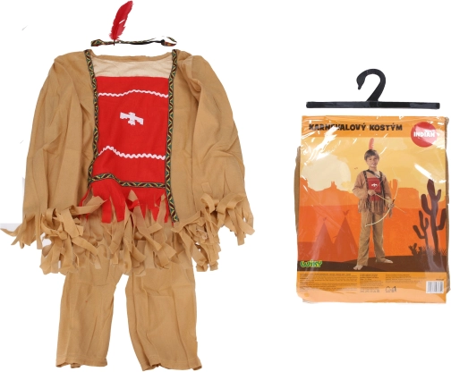 Børne karnevalskostume indianer M (110–120 cm)