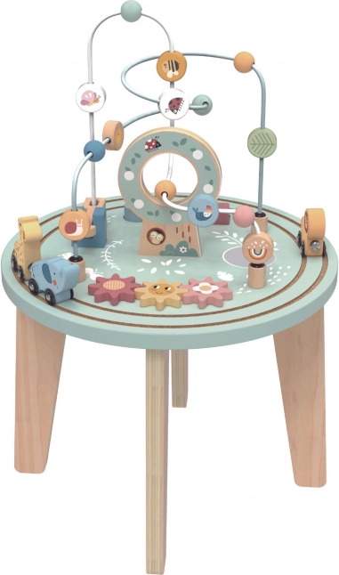 Træ Montessori aktivitetsbord TOOKY TOY med motorisk labyrint