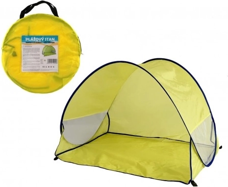 Selvopslående strandtelt med UV-filter – gul