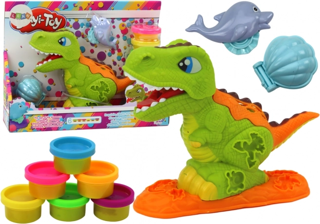 Dinosaurus Ciastoline Sæt 6 farver Delfin Musling