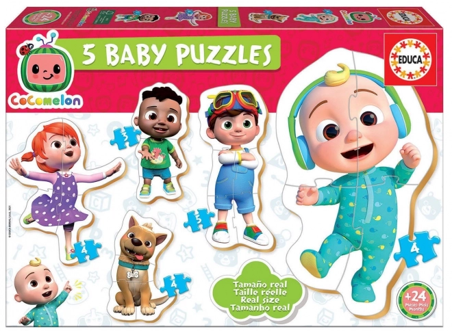 EDUCA Baby puslespil Cocomelon 5v1 (3-5 dele)