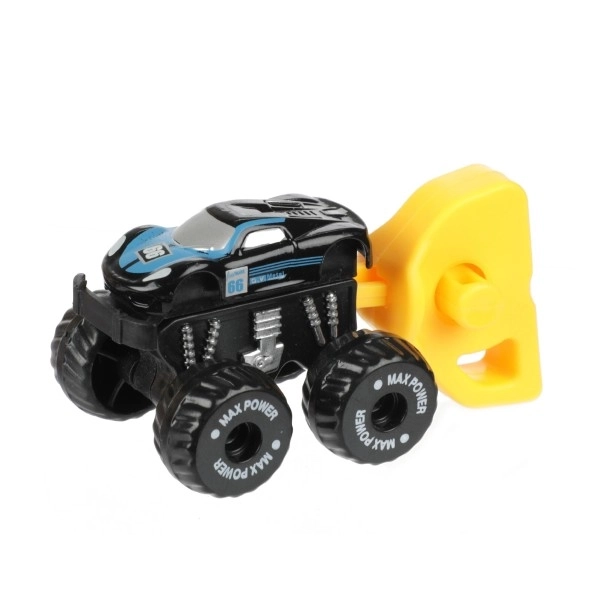 Auto terræng mini med starter plast 4cm i plastæg 5x10cm 12 stk i æsken