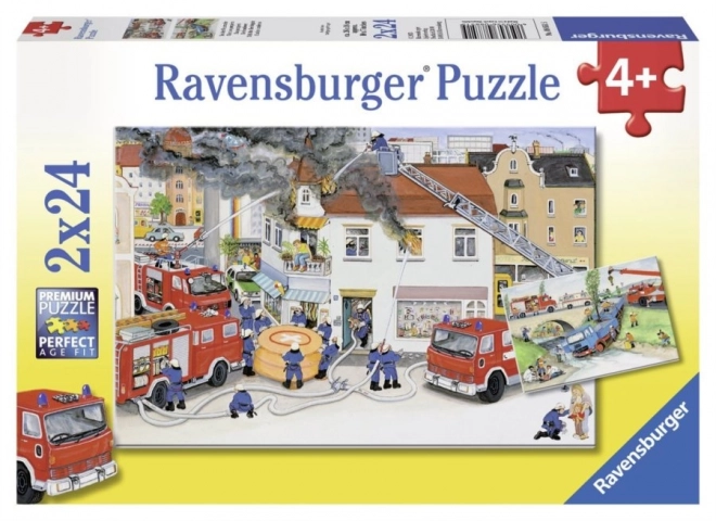 Ravensburger puslespil Brandvæsen 2x24 brikker