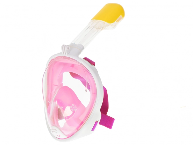 Sammenklappelig fuld ansigtsmaske med snorkel S/M pink
