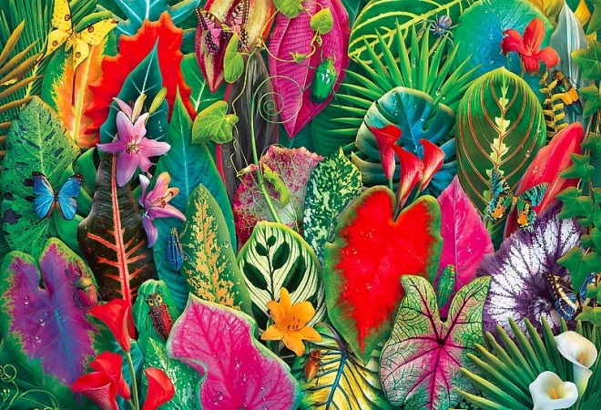 Puslespil Blooming Paradise: Tropisk grønne 1500 brikker