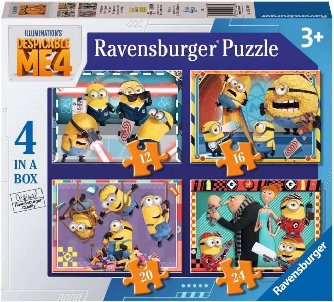 Ravensburger puslespil Grusomme Mig 4 – sæt med 4 puslespil (12–24 brikker)