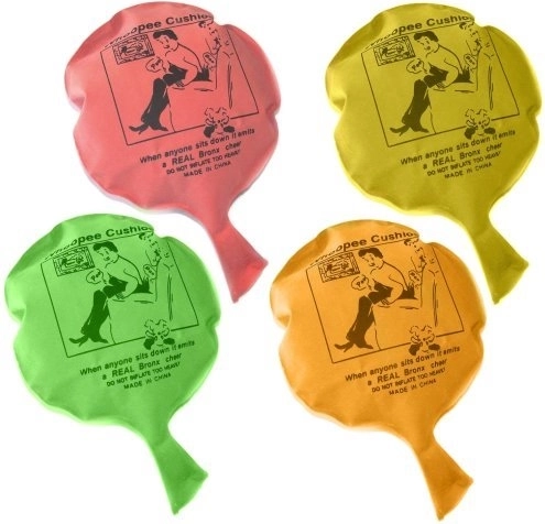 Pruttepude – sjov Whoopee cushion (mix af motiver)