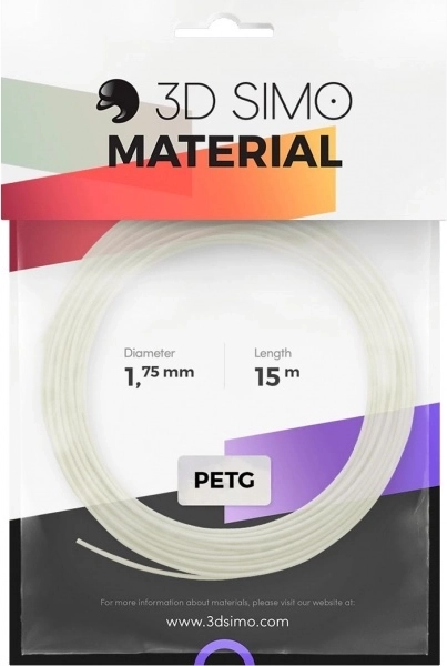 Filament PETG Pro til 3D-pen og 3D-print hvid 1,75 mm (15 m)