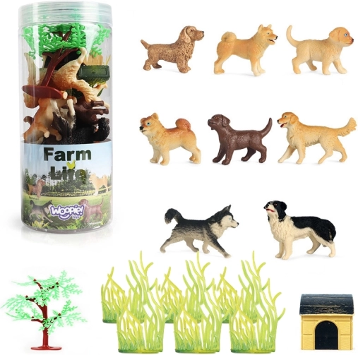 WOOPIE sæt med hundefigurer 16 stk.