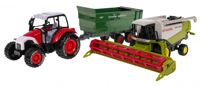 Sæt af landbrugskøretøjer Traktor + mejetærsker