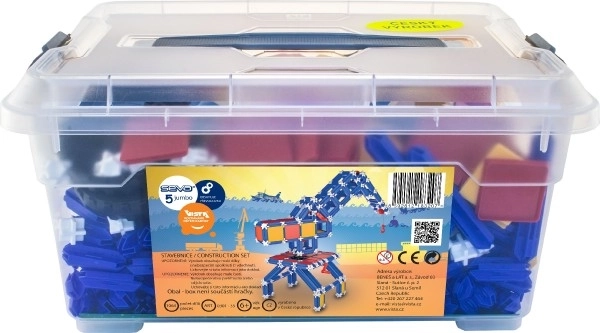 Byggesæt SEVA 5 Jumbo plast 1064stk i plastkasse 40x19x27cm
