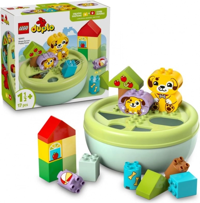 Lego duplo sorteringssæt former: hundehvalpehus