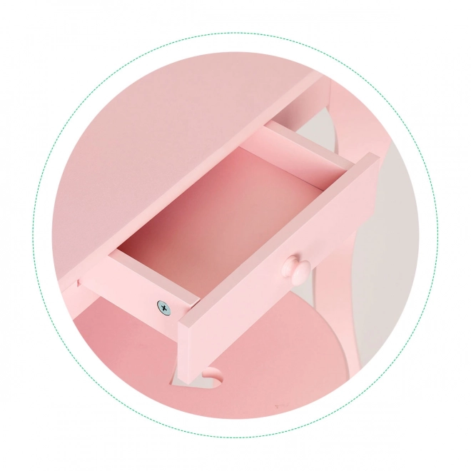 Stor børne-toiletbord med spejl til pige