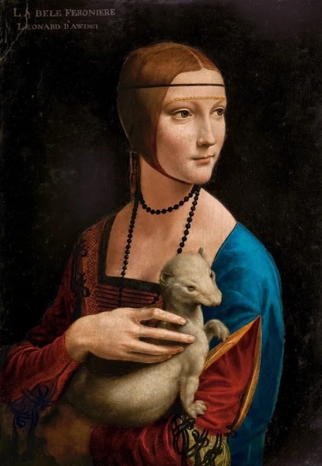 Puslespil 1000 brikker Dame med hermelin af Leonardo da Vinci Kunstsamling