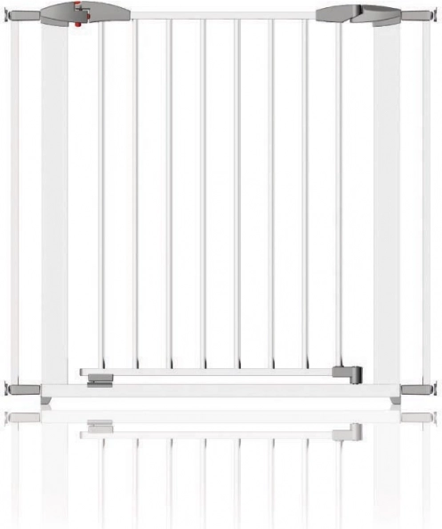 Svingbarrierer i metal 72,5-95 cm, Hvid