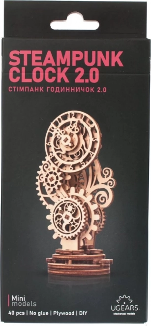 Ugears 3D træ mekanisk puslespil Steampunk-ur