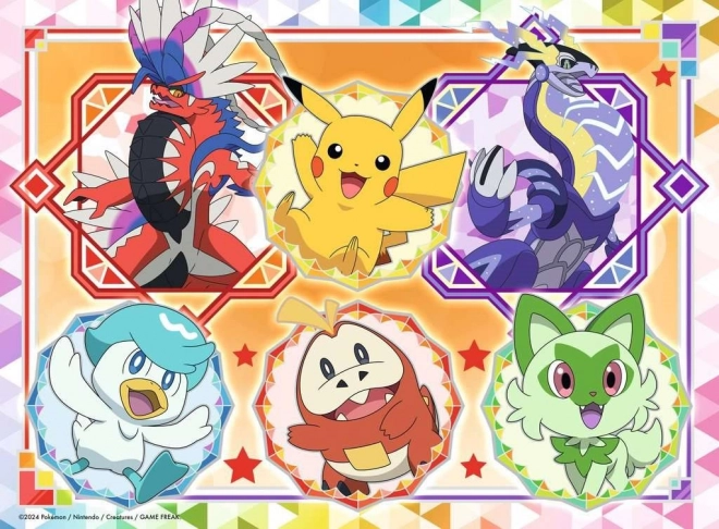 Puslespil 100 brikker Pokémon