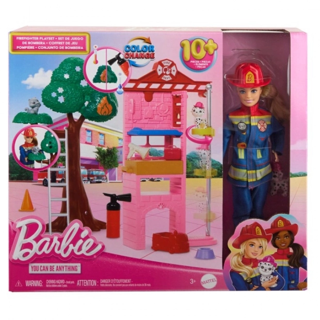 Barbie Brandmand Dukke med Tilbehør