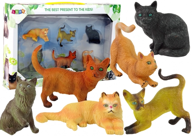Sæt af 6 figurer Huskatte