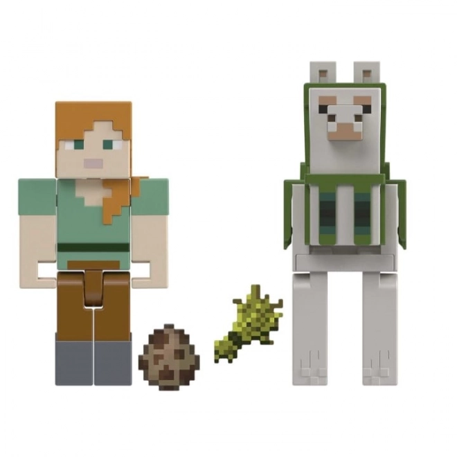 Minecraft-figurer Alex og lama