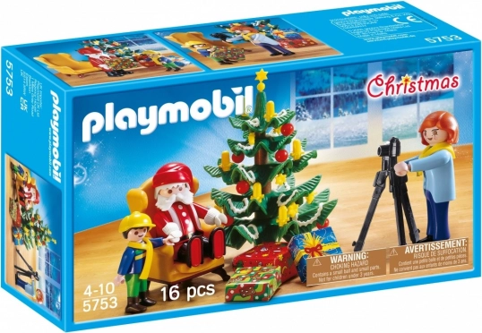 Sæt med figurer Christmas Fotografering med Sankt Nikolaus