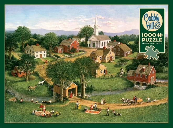 Puslespil Picnic på Broen 1000 Brikker fra Cobble Hill