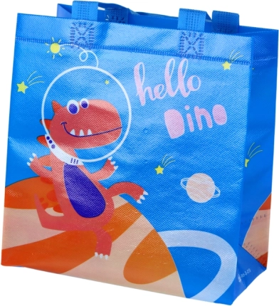 Gavepose med dinosaur, blå 23 × 21,5 × 11 cm