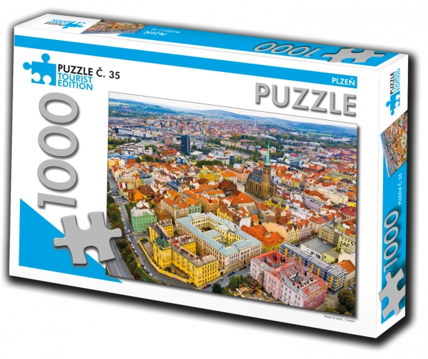 puslespil Plzeň turistisk udgave 1000 brikker