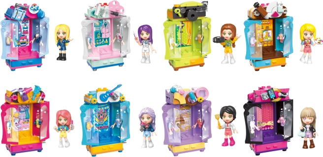 Qman UNA Series – garderobeskab med minifigur (1 sæt byggesæt)