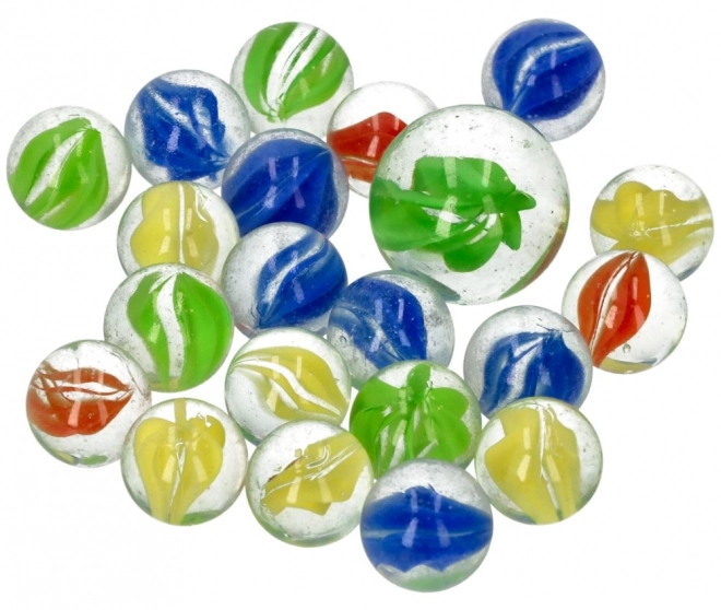 Glasskugler Marbles 21 stk - Marmor kugler