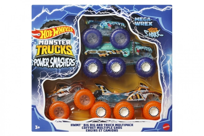 Hot Wheels Monster Trucks Power Smashers bilsæt