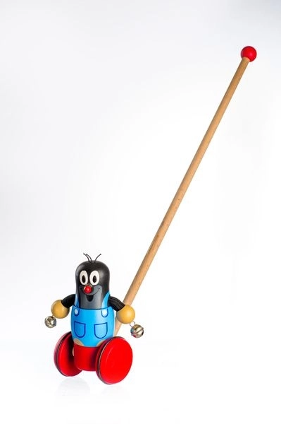 Skubber på pind med Lille Muldvarp og klokker - 55 cm