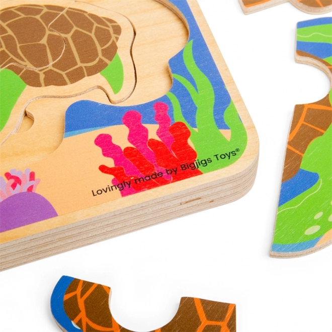 Bigjigs Legetøj Puzzle Skildpaddens Livscyklus